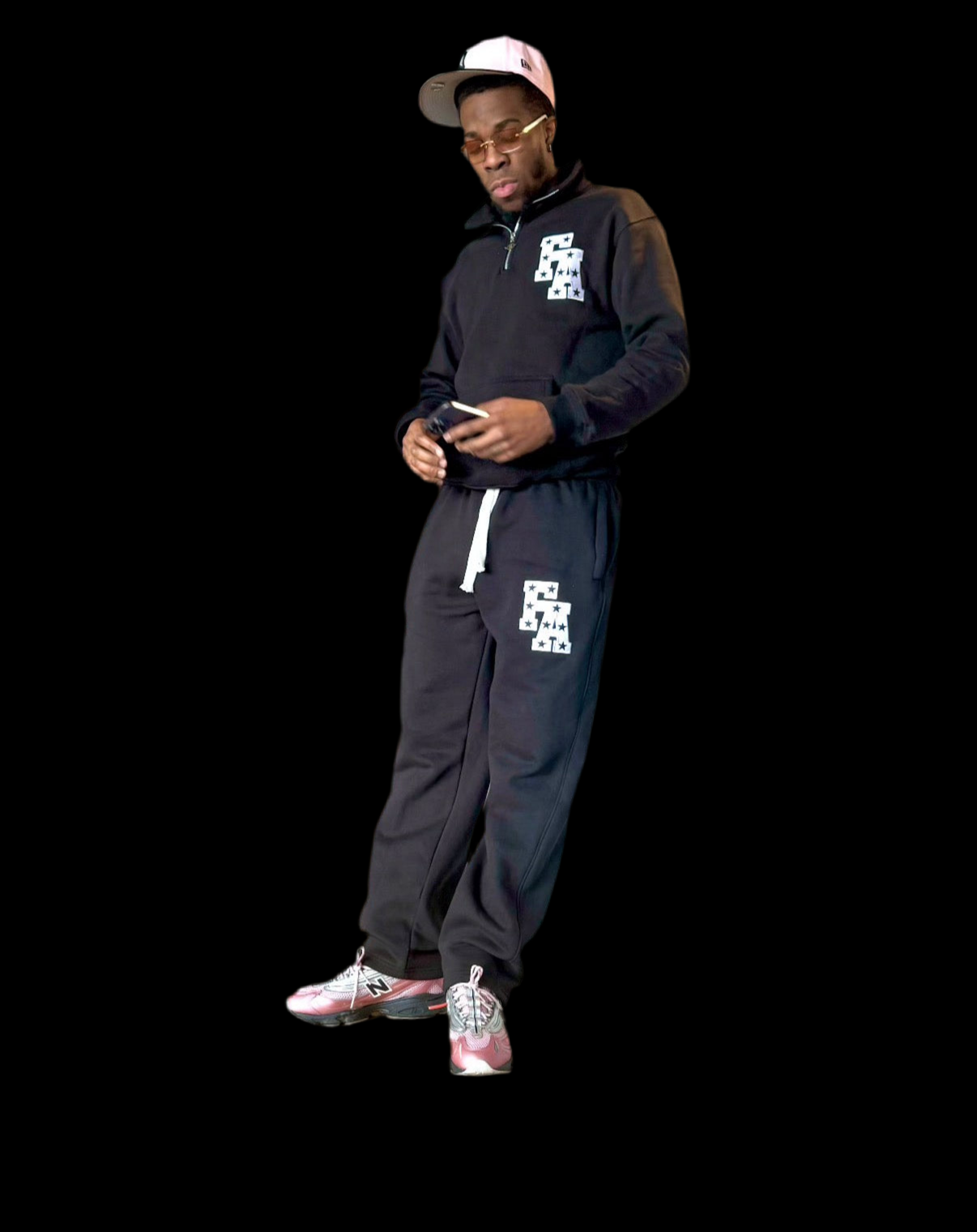 Black Quarter Zip Sweatsuit