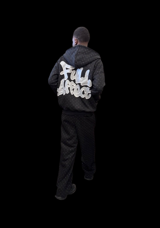 Black Rhinestone Sweatsuit